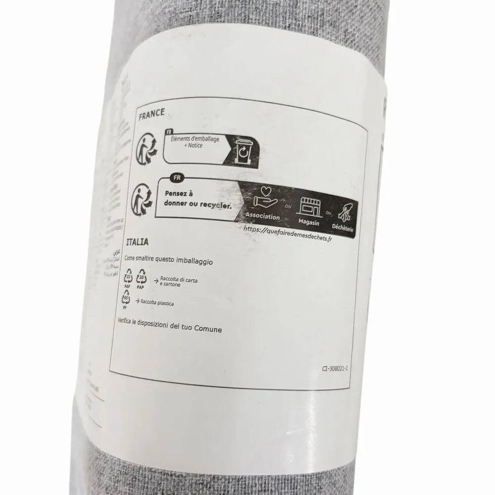 ROSENMANDEL Black-out Curtains 1 Pair Lt Gray With Heading Tape Lining 53”x98”